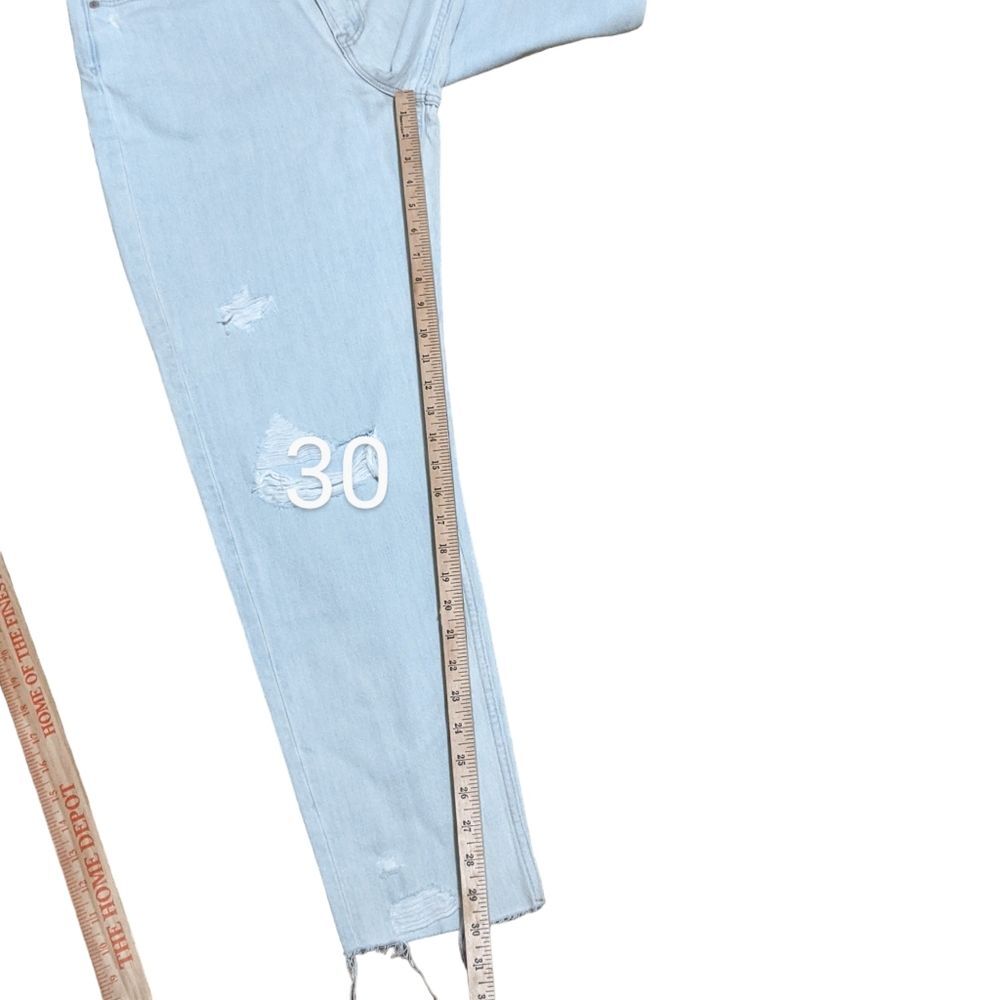 NWT GAP mom jean women's high rise tapered leg Tall destroyed light 10/30T - Picture 4 of 12